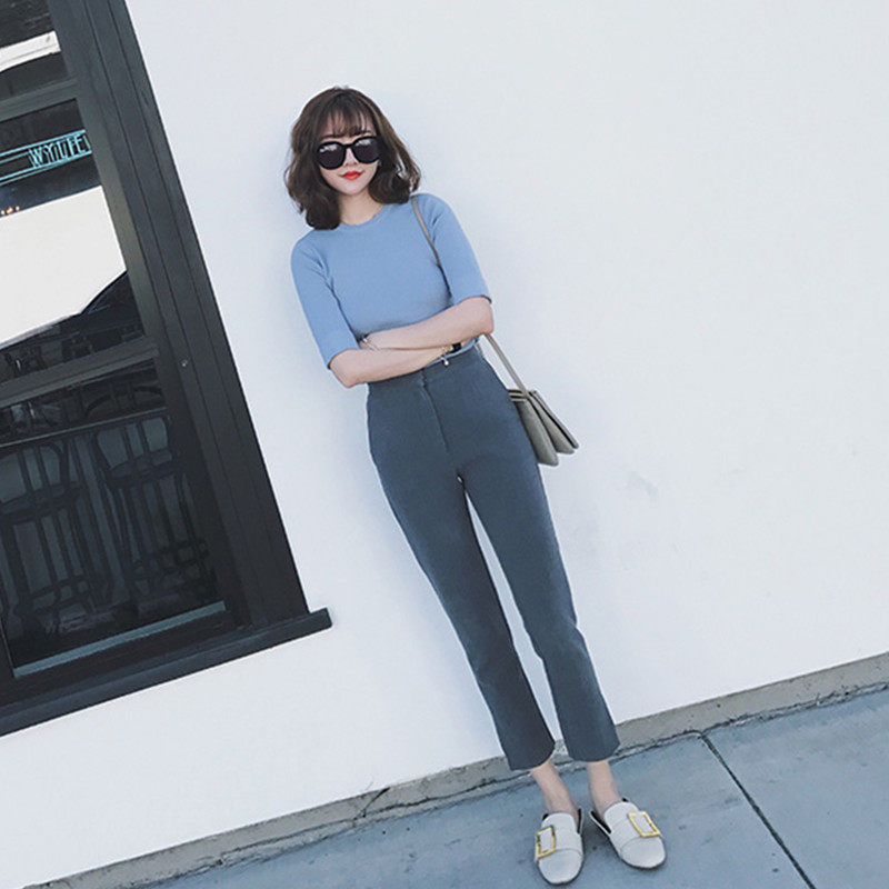 夏裝2018新款女時髦bf港風復古溫柔風省心搭配兩件套裝夏季時尚潮