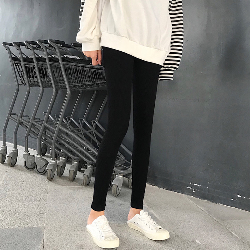 2018新款秋冬韓版修身顯瘦百搭彈力打底褲高腰休閑褲小腳褲長褲女
